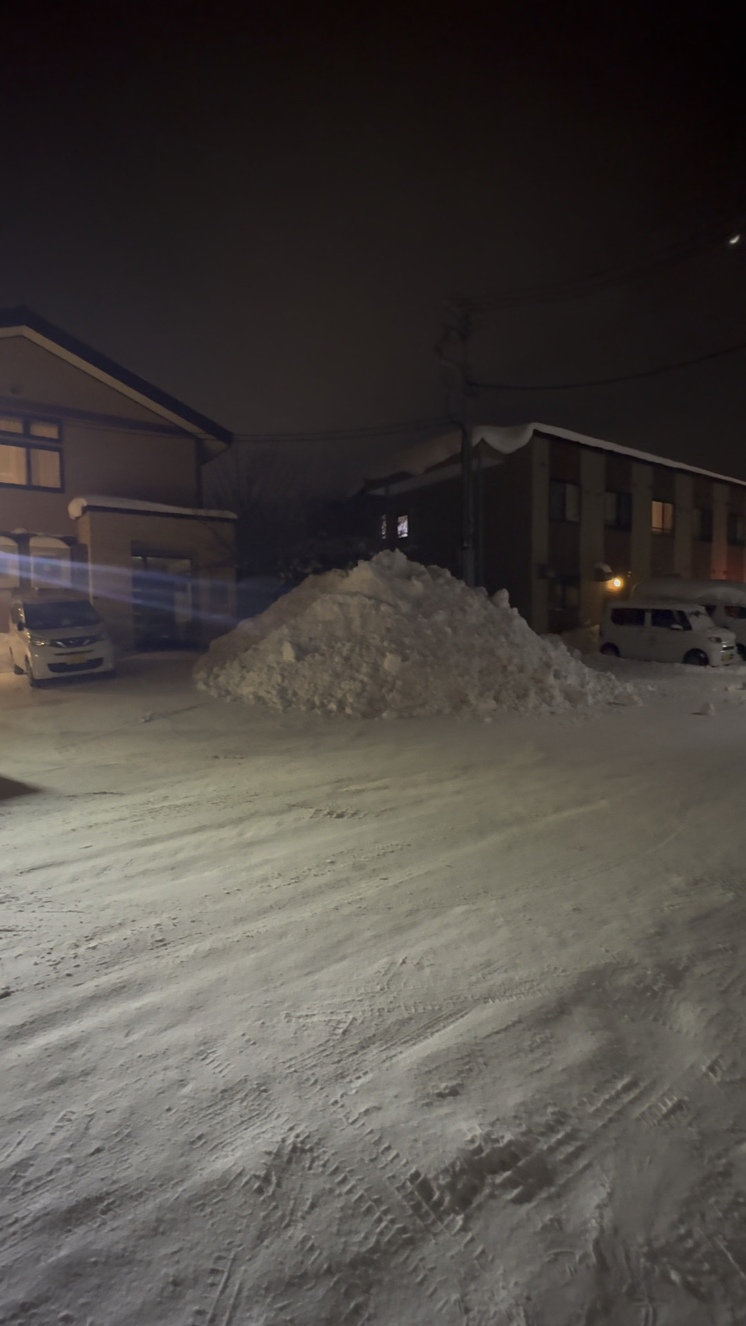 札幌市北区あいの里 介護施設駐車場 除雪前